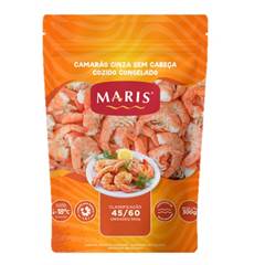 CAMARÃO M SEM CABEÇA COM CASCA 71/90 MARIS PACOTE 300G
