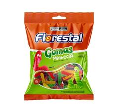 BALA DE GOMA MINHOCAS AZEDINHAS FLORESTAL PACOTE C/ 150G