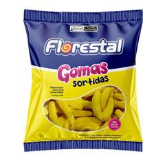 BALA DE GOMA BANANAS FLORESTAL PACOTE 1KG