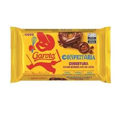 COBERTURA SABOR CHOCOLATE AO LEITE GAROTO PACOTE 1KG