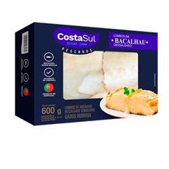 BACALHAU LOMB DESSALGADO C/ PELE COSTA SUL PACOTE 600G