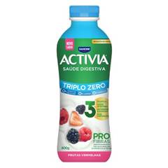 IOGURTE ACTIVIA LÍQUIDO FRUTAS VERMEHAS ZERO GARRAFA 800G
