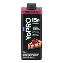 BEBIDA LÁCTEA YOPRO CHEESECAKE DE FRUTAS VERMELHAS 15G PROTEÍNAS 250ML